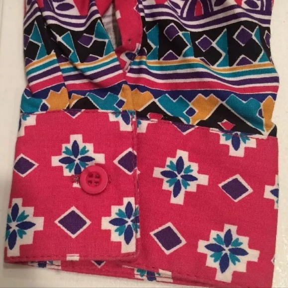 Frontier Series Western Aztec Cowgirl Button Up Shirt Size Medium Vintage - Picture 5 of 13